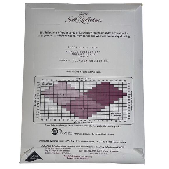NWT Hanes Silk Reflections Silky Sheer Control Top Pantyhose Travel Bluff Sz CD - Picture 2 of 3